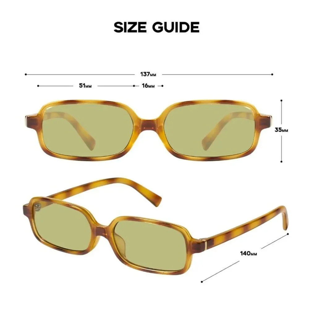 Trendy rectangular sunglasses